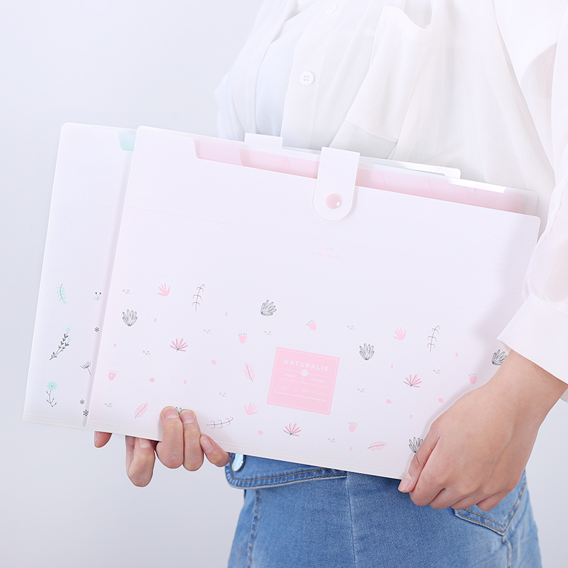 得力文件夹多层学生用风琴包文件袋资料分类包