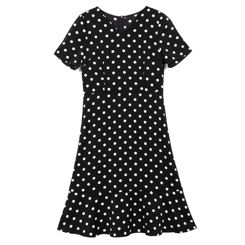 爱朴大码女胖mm波点夏装2020连衣裙 爱朴女装大码女装