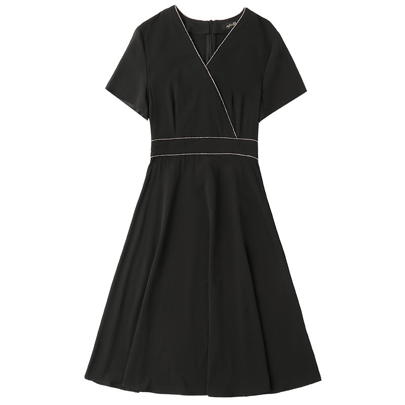 2020遮肚子显瘦雪纺裙长款连衣裙 爱朴女装大码女装