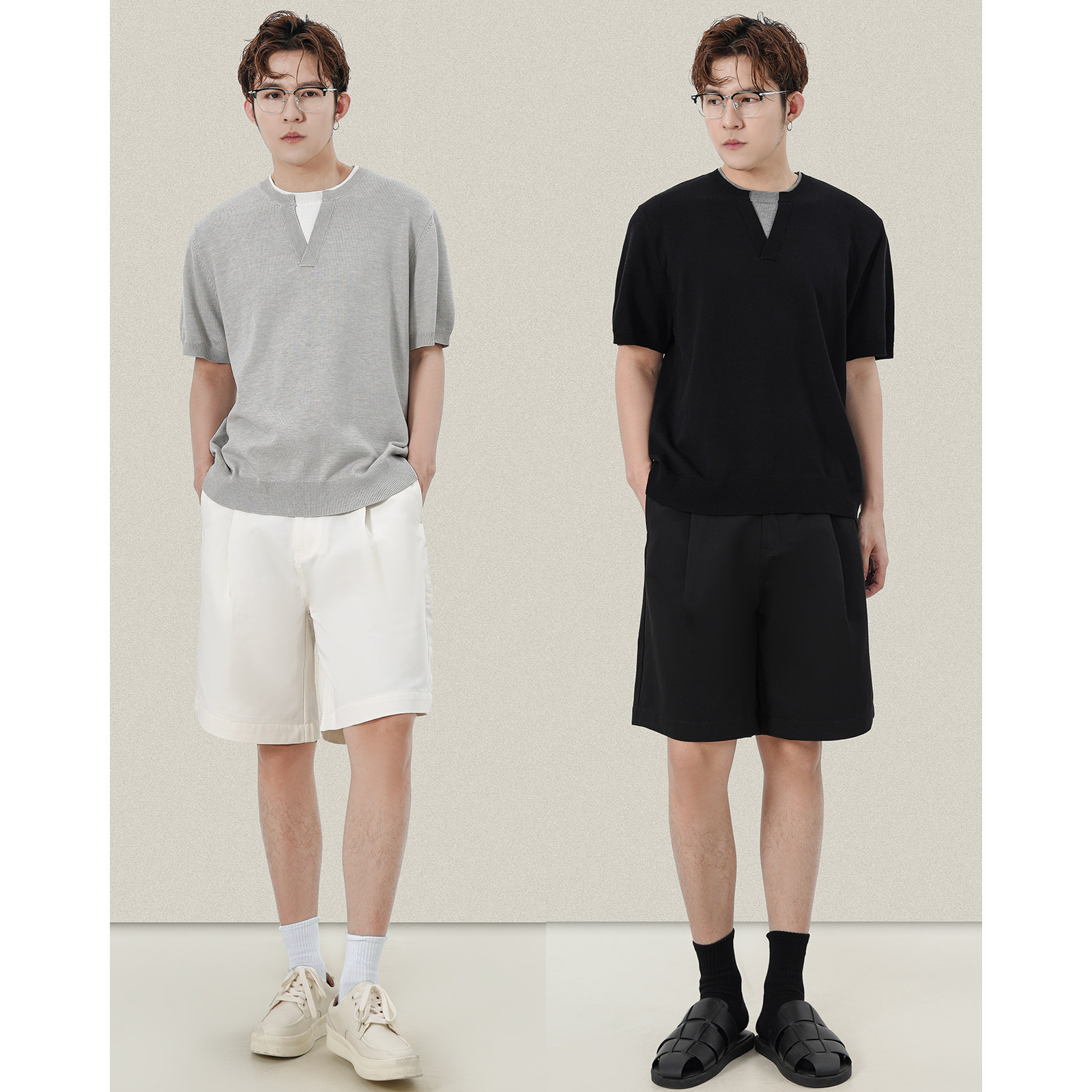 夏季新款男士重磅短裤阔腿宽松百搭纯色休闲运动五分裤男装裤子,淘宝优惠券,粉丝福利购,淘宝优惠卷