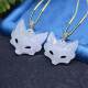 Natural Tianshan green nine-tailed fox jade pendant necklace
