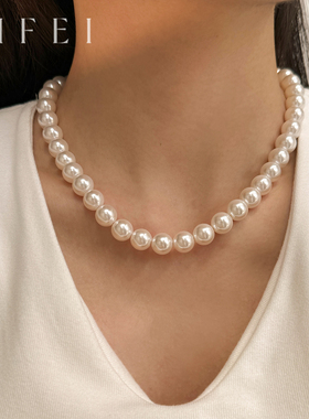 轻奢经典小众百搭施家珍珠项链