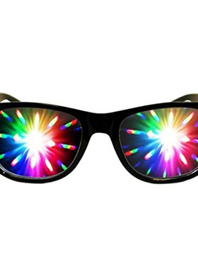 2022烟花眼镜衍射九头鸟特效光学镜舞会派对眼镜酒吧道具九个点