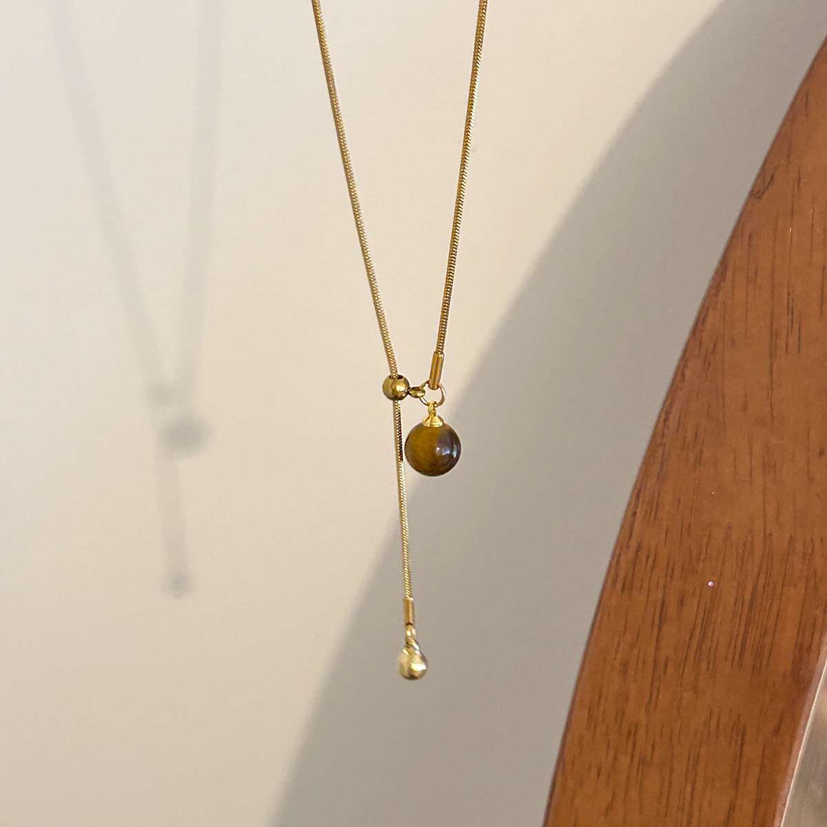 小众复古美拉德秋冬毛衣链女虎眼石可抽拉小众设计不掉色百搭锁骨,淘宝优惠券,粉丝福利购,淘宝优惠卷