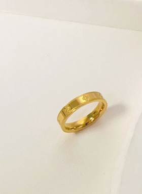 新款钛钢四叶草戒指女不掉色百搭