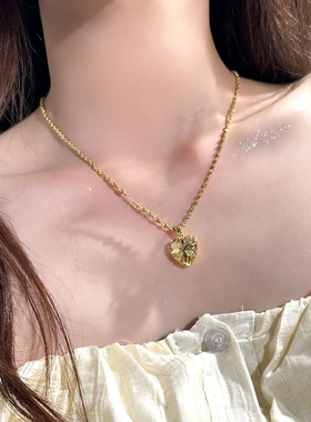 无注册商标爱心小众设计项链百搭