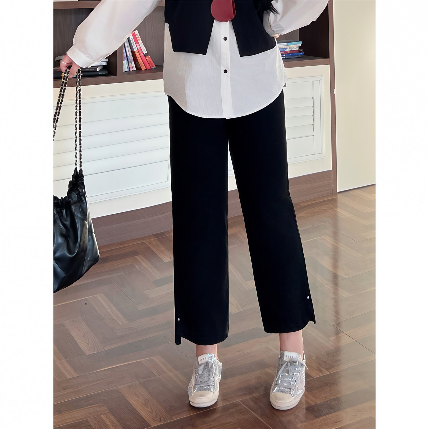 花契大码裤子15605小个子牛仔裤梨型直筒胖MM休闲百搭黑色新款,淘宝优惠券,粉丝福利购,淘宝优惠卷