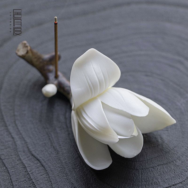 居有度线香香插室内香薰熏香家用底座香托香盘非遗手作玉兰花香炉,淘宝优惠券,粉丝福利购,淘宝优惠卷