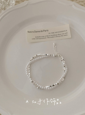 轻奢双层珍珠项链女圆珠链