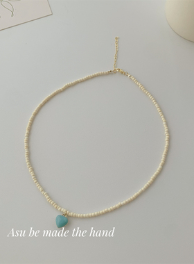 圆珠链串珠锁骨链项链女