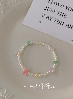 复古小清新甜美珍珠手链女