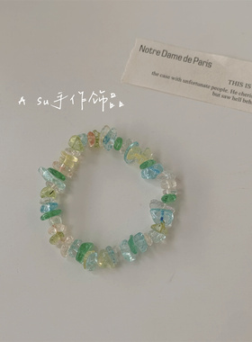 绿色水晶手链女设计师款