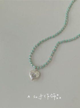 串珠项链锁骨链女小米珠