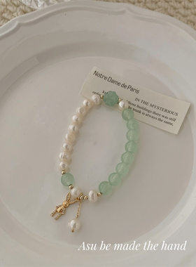 天然水晶珍珠手链女手饰