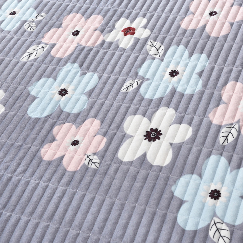 品牌牛奶绒床盖2025新款单件四季通用加厚水晶法兰毛毯子一面夹棉,淘宝优惠券,粉丝福利购,淘宝优惠卷