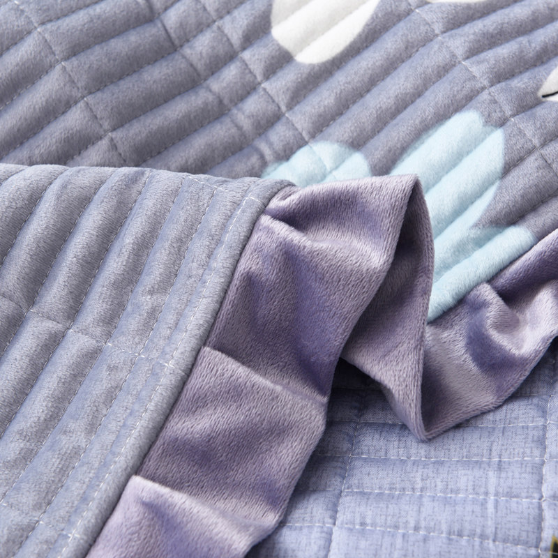 品牌牛奶绒床盖2025新款单件四季通用加厚水晶法兰毛毯子一面夹棉,淘宝优惠券,粉丝福利购,淘宝优惠卷