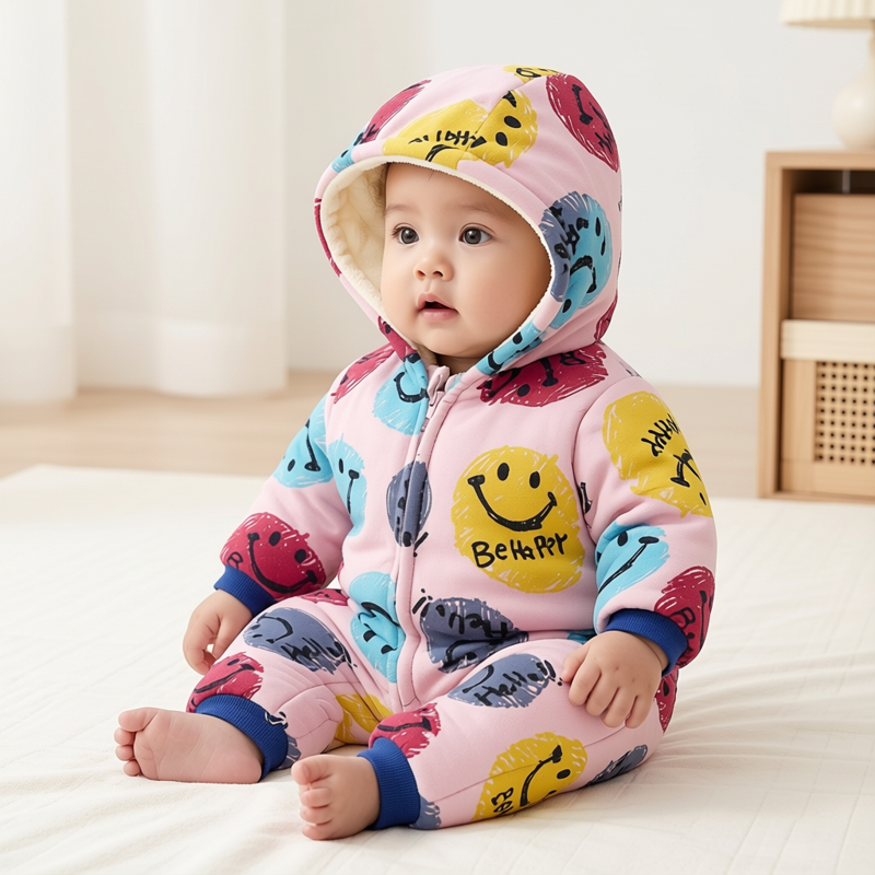 夹棉加厚婴儿连体衣秋冬套装新生儿宝宝外出抱衣可爱加绒冬季衣服,淘宝优惠券,粉丝福利购,淘宝优惠卷