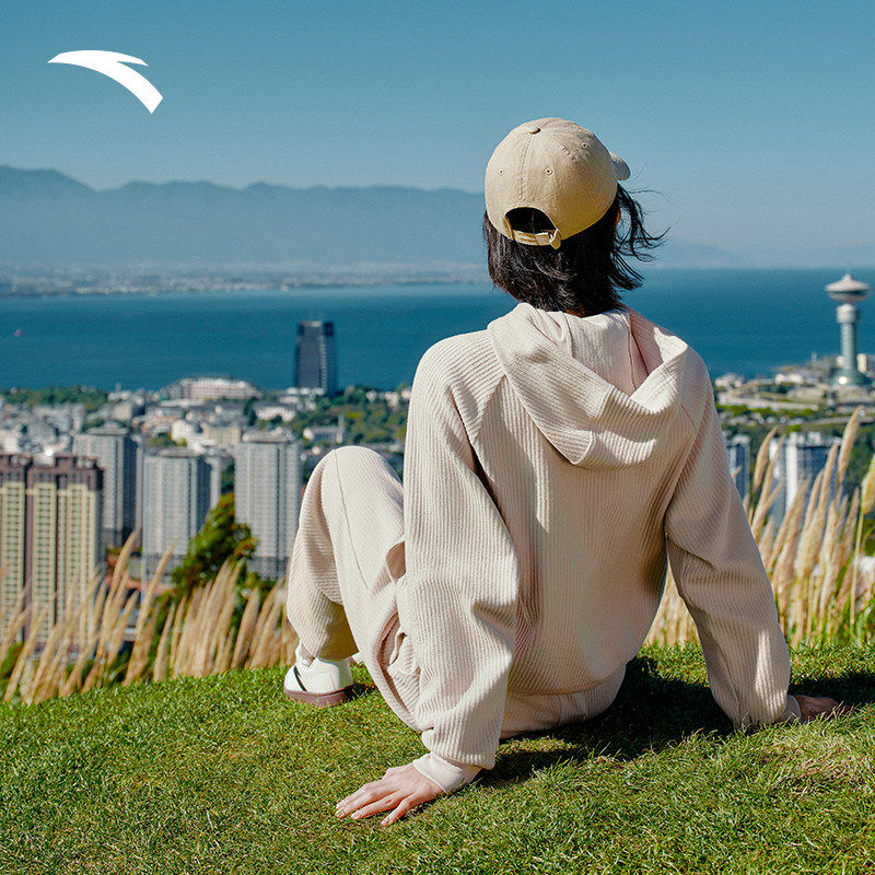 安踏休闲套装女2026春季休闲外套宽松慵懒两件套女子运动服阔腿裤,淘宝优惠券,粉丝福利购,淘宝优惠卷