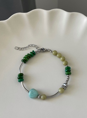 尾生之信 | 原创设计手作秋冬钛钢天河石天然石可调节小众手链女