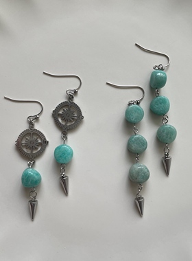 尾生之信 | 原创设计天河石百搭简约气质日常防敏耳环女