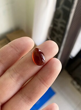 纯天然石榴石水滴形吊坠项链简约时尚s925纯银红宝石红色单坠项坠