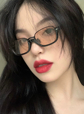 复古港式茶色半框墨镜gm欧美风