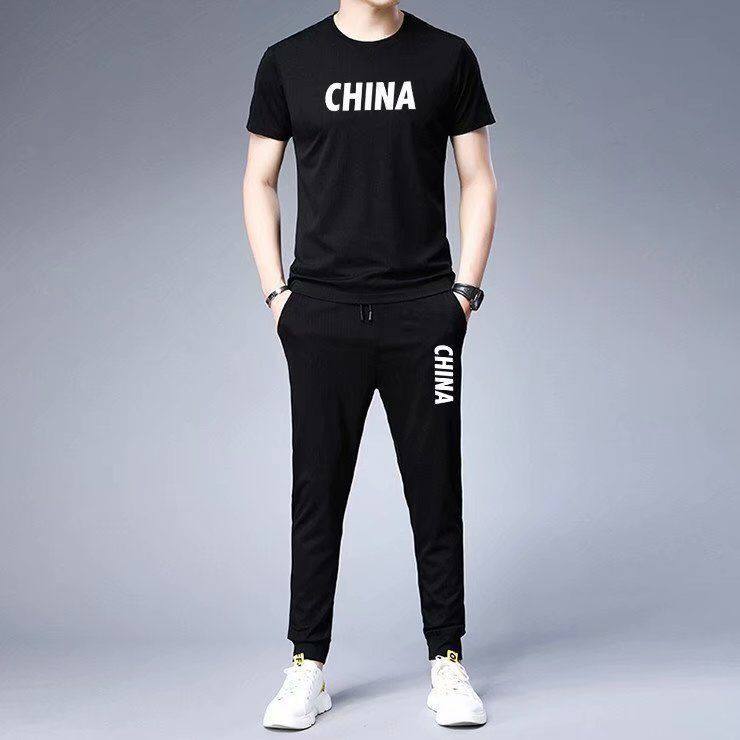 夏季运动套装男士韩版帅气潮流搭配百搭青年时尚T恤短袖休闲裤子,淘宝优惠券,粉丝福利购,淘宝优惠卷