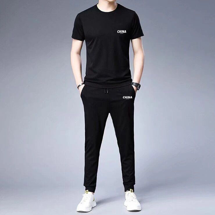 夏季运动套装男士韩版帅气潮流搭配百搭青年时尚T恤短袖休闲裤子,淘宝优惠券,粉丝福利购,淘宝优惠卷