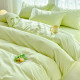 Simple solid color cotton bed four-piece set pure cotton 2026 new bed sheet quilt cover dormitory fitted sheet student three-piece set