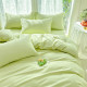 Simple solid color cotton bed four-piece set pure cotton 2026 new bed sheet quilt cover dormitory fitted sheet student three-piece set