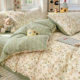 Pure cotton bed four-piece set cartoon small fresh cotton quilt cover student dormitory bed sheet three-piece fitted sheet set