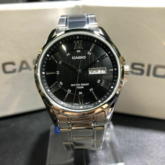 卡西欧CASIO MTP-1384D-1A 时尚休闲商务指针式钢带石英手表 - 图0