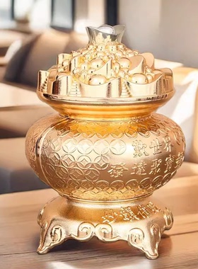 2024龙年居明摆件吉祥物聚宝盆音乐盒家居办公室装饰品