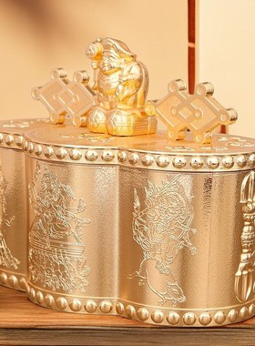 2024龙年居明胜利大财箱客厅办公室装饰吉祥物摆件