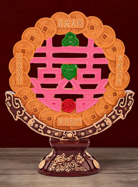 李居明2026年九宫方位吉祥物喜从天降摆件喜出望外客厅办公室摆设