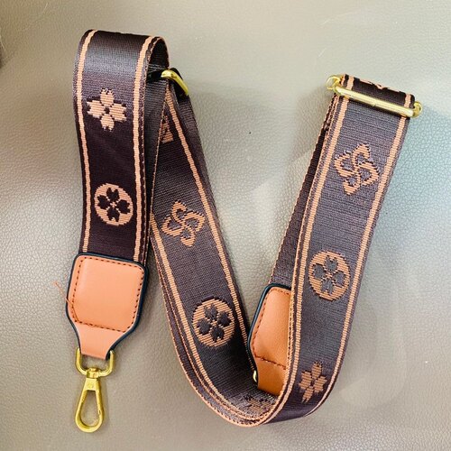 复古包带长款高档老花包带子斜挎单肩包带单肩斜挎自由调节 - 图1