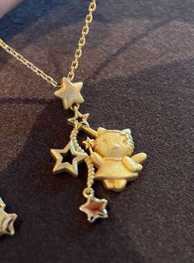 新疆仓HelloKitty猫咪星星项链吊坠女款甜美可爱气质