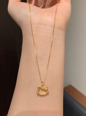 新疆仓HelloKitty猫咪吊坠项链时尚百搭情人节礼物