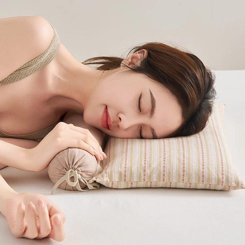 全棉荞麦壳牵引枕头成人颈椎病反弓变直助眠专用枕芯可拆卸圆柱枕,淘宝优惠券,粉丝福利购,淘宝优惠卷