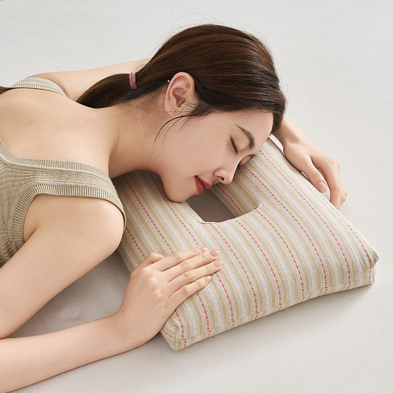 全棉荞麦壳护耳洞枕头侧睡趴睡专用枕芯镂空不压脸防皱纹术后防压,淘宝优惠券,粉丝福利购,淘宝优惠卷