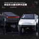 Tesla pickup model alloy toy car with motorcycle