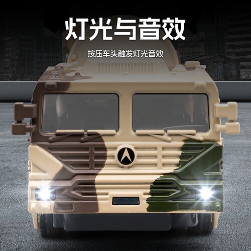 嘉业1:50东风31导弹发射车仿真合金迷彩东风军车模型洲际核弹玩具 - 图2