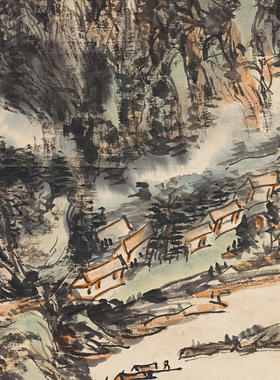 黄宾虹楚山清晓江行记山水画心