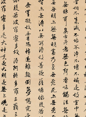 赵孟頫心经书法微喷宣纸未装裱