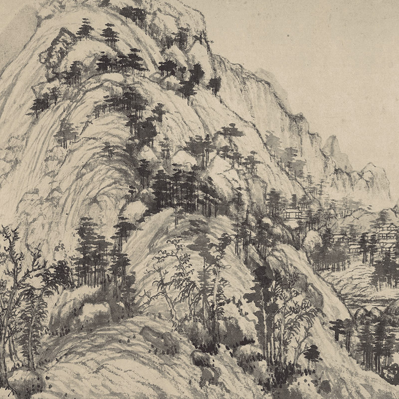 黄公望富春山居图国画山水画名画高清微喷复制宣纸画心未装裱字画