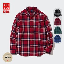 Upland coutong clothes men and women Fairy Flannel Plaid Shirts Academy Wind Long Sleeves Shirt Parent-child New Year Red 460178