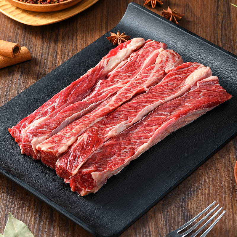 周家口生鲜牛肋条肉谷饲原切精修2000g肋排去骨烧烤火锅炖煮