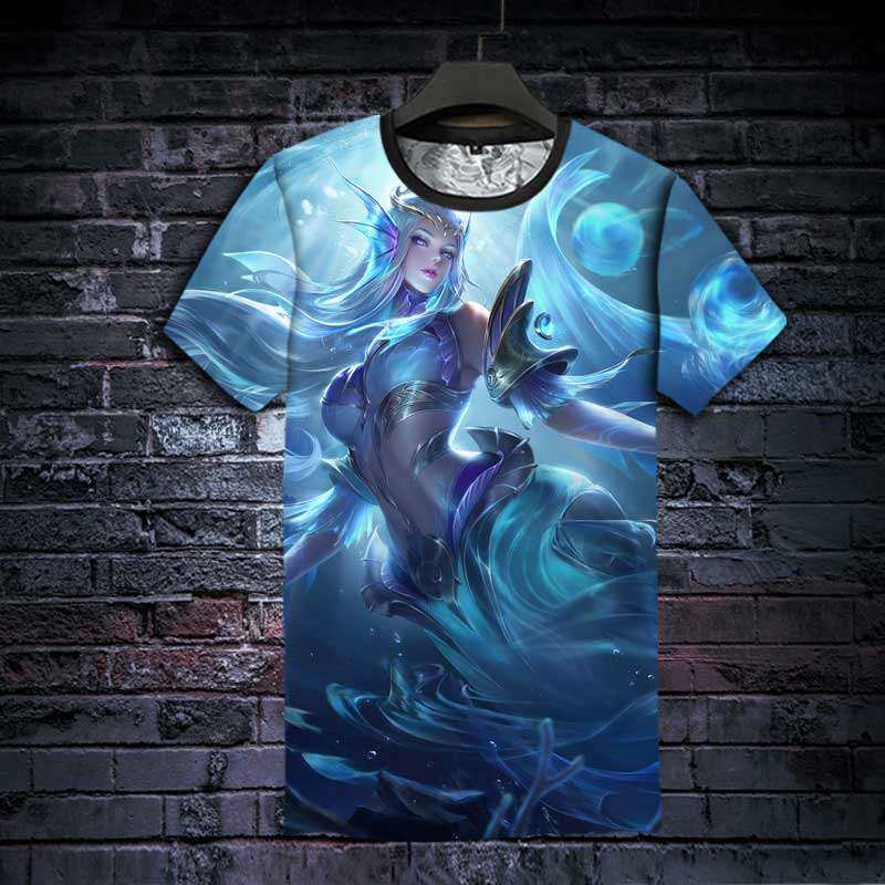 王者至尊宝荣耀周边定制李白云t恤 达依绘T恤