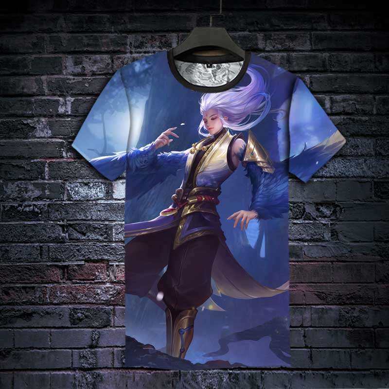 王者至尊宝荣耀周边定制李白云t恤 达依绘T恤