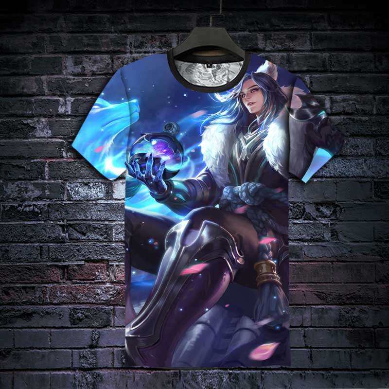 王者至尊宝荣耀周边定制李白云t恤 达依绘T恤